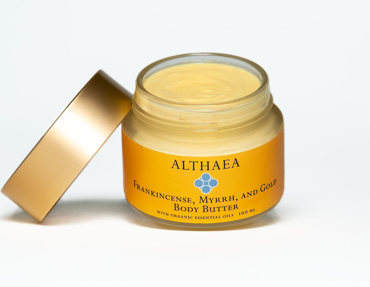 ✨ Frankincense, Myrrh & Gold Body Butter By Althaea