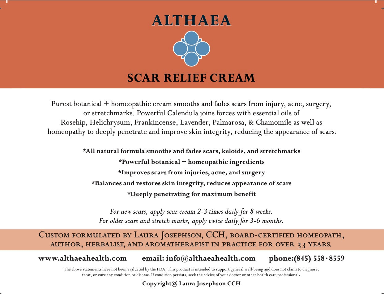 🌿 Scar Relief Cream By Althaea
