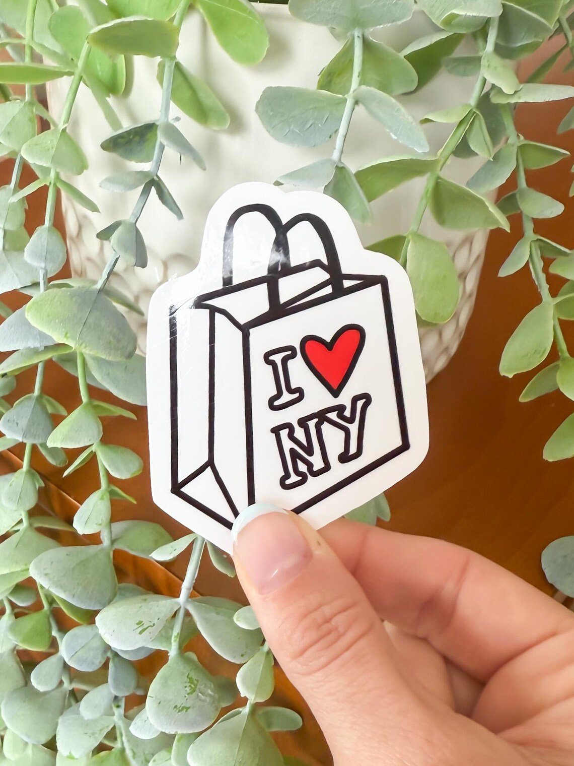 I Love NY shopping bag Vinyl Sticker - Nurturewise