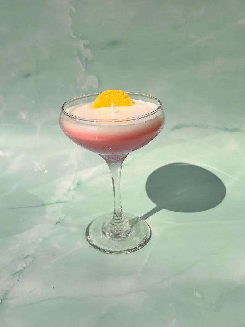 Pink Lady Martini Candle
