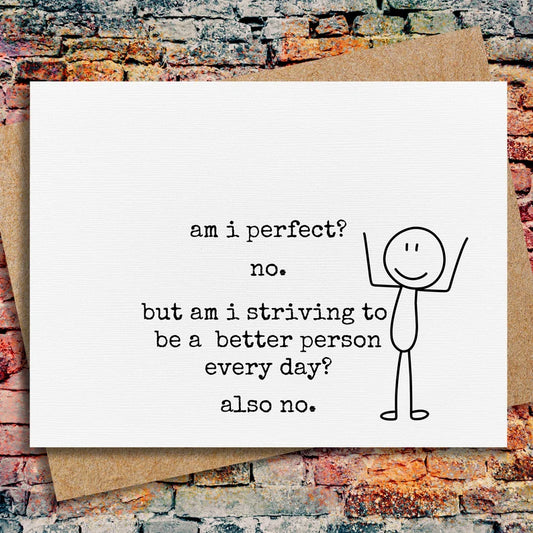 Funny card for friend | funny quote card | just because card | quirky card | office humor