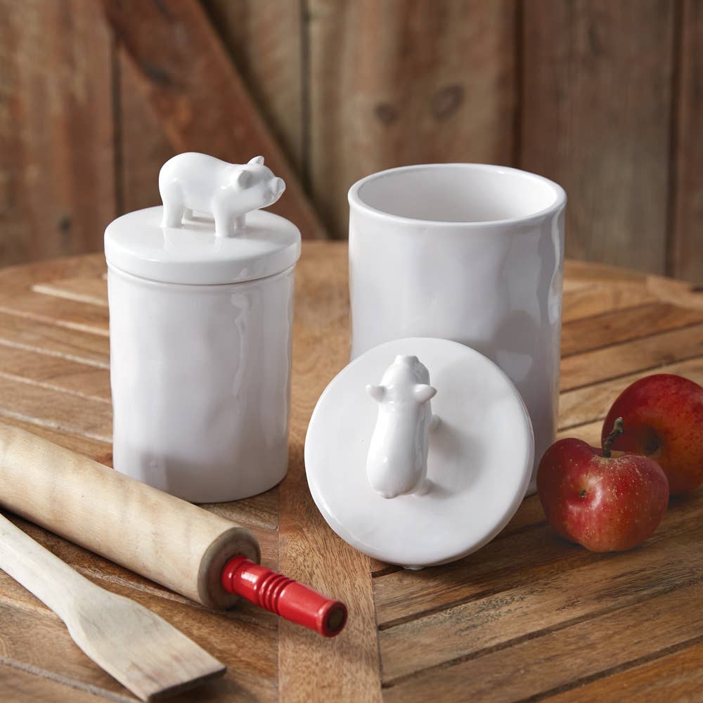 Large Piglet Canister 🐖 Ceramic Kitchen Storage