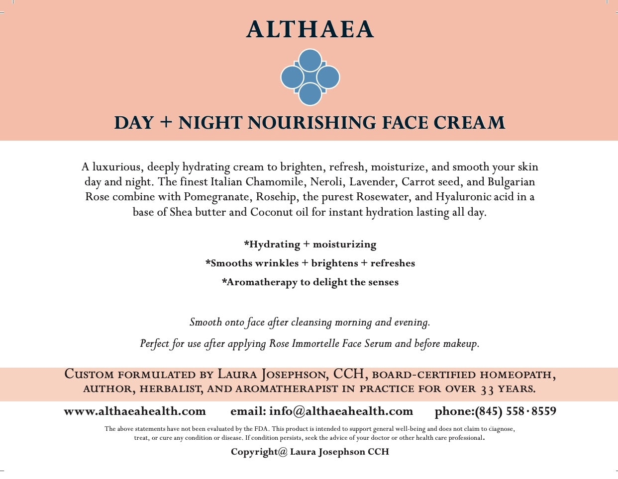 🌞🌙 Day + Night Nourishing Face Cream By Althaea