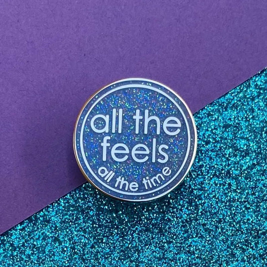 All The Feels Glittery Enamel Pin - Nurturewise