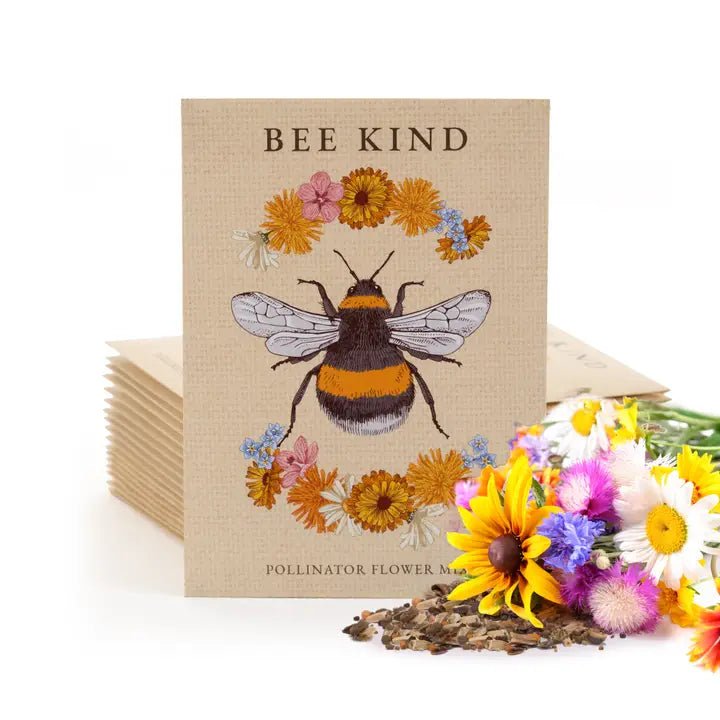 Bee Kind - Pollinator Wildflower Mix Seed Packets - Nurturewise