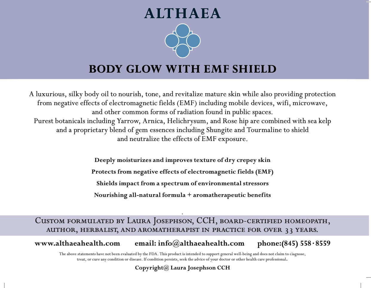 ✨ Body Glow with EMF Shield By Althaea - Nurturewise