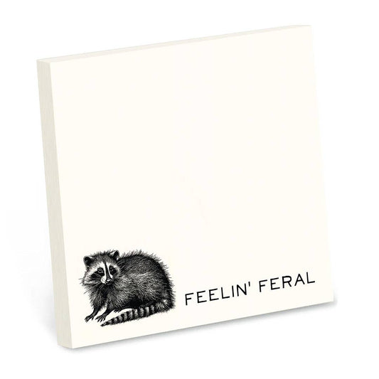 Feelin' Feral - Funny Sarcastic Sticky Note Pad - Nurturewise