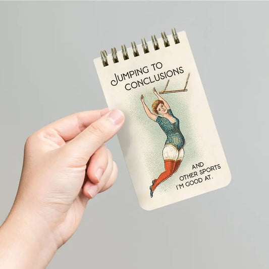 Jumping To Conclusion - Funny 3x5 Spiral Memo Notepad - Nurturewise