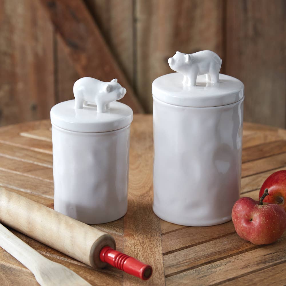 Large Piglet Canister 🐖 Ceramic Kitchen Storage - Nurturewise