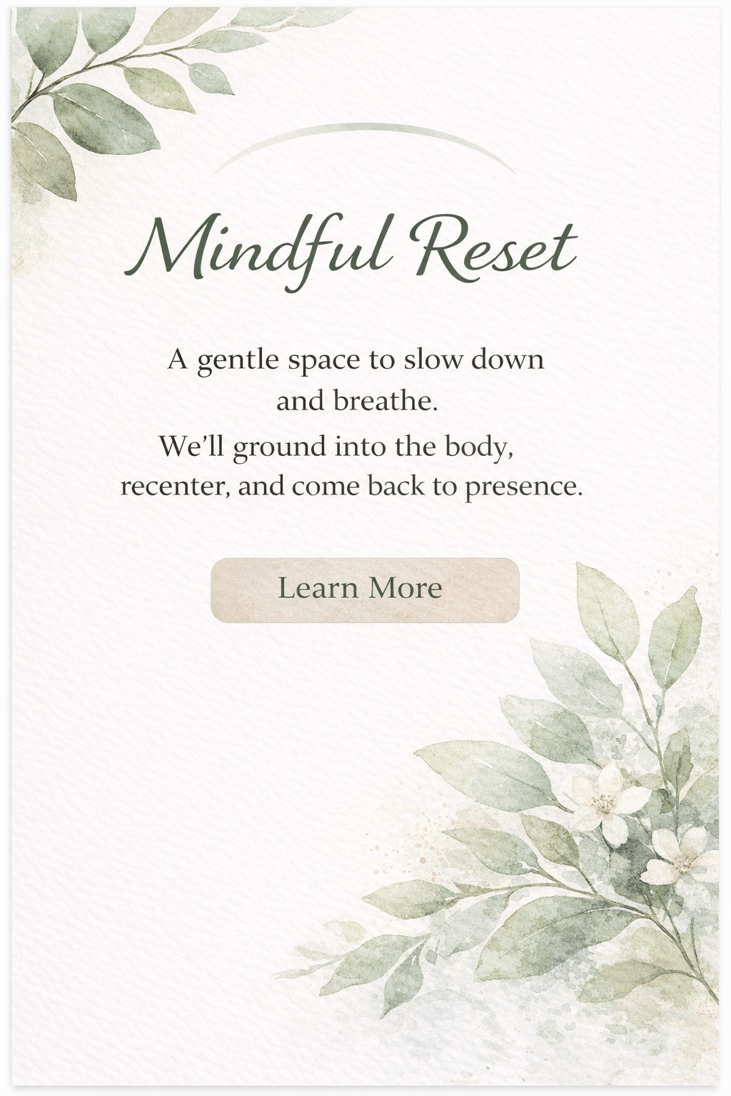 Mindful Reset - Monday at 10 am - Nurturewise