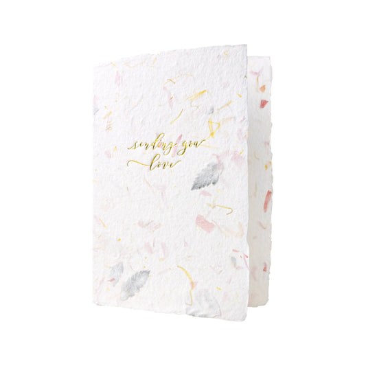 🌷 Sending Love in Flowers — Handmade Paper Letterpress Card - Nurturewise