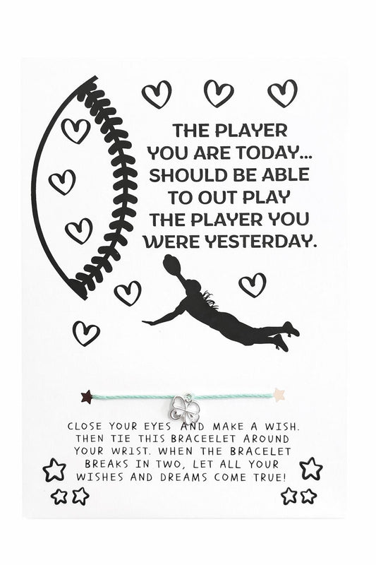 Softball Wish Bracelet Card - Nurturewise