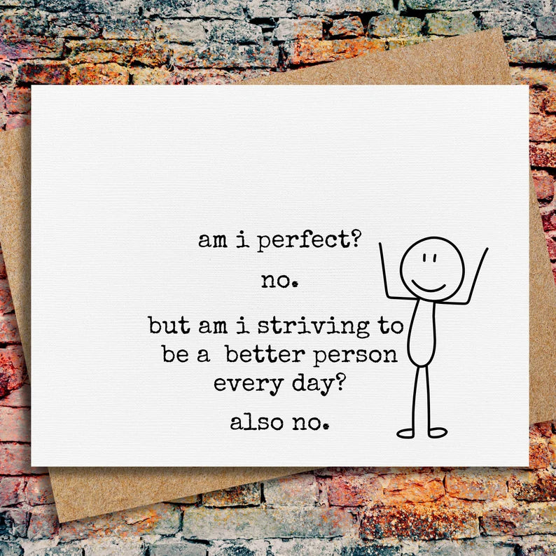 Funny card for friend | funny quote card | just because card | quirky card | office humor
