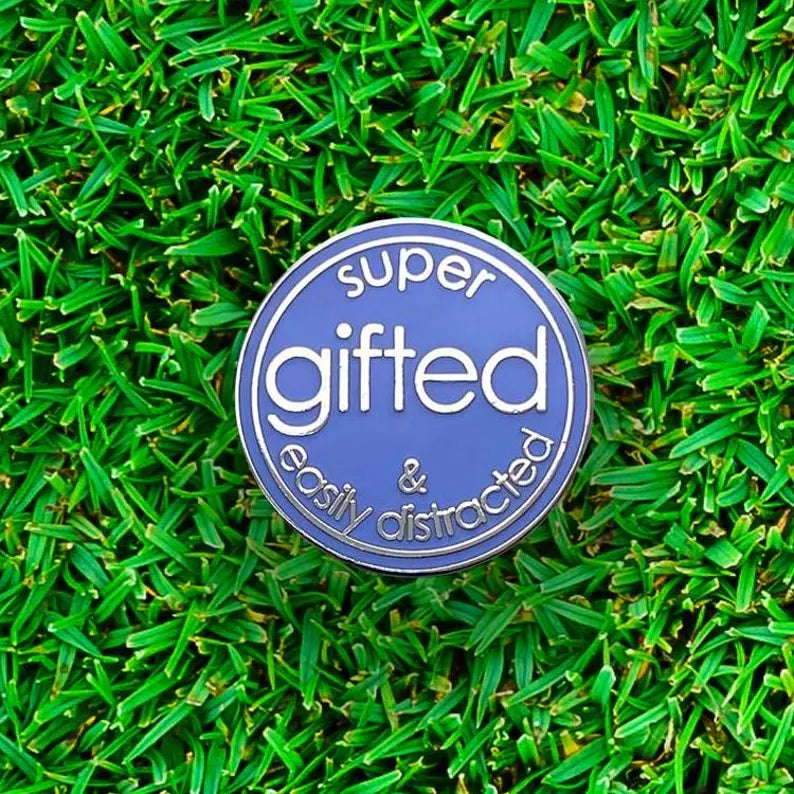 Blue Enamel Golf Ball Marker