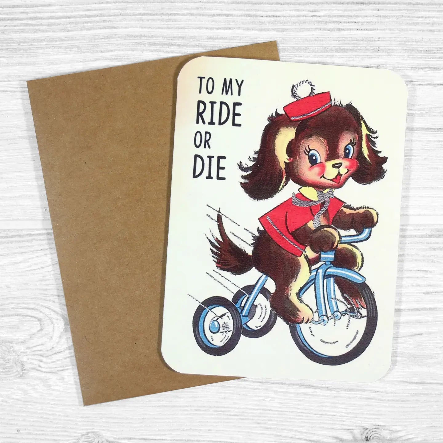 To My Ride or Die - Vintage Best Friend Card - Nurturewise