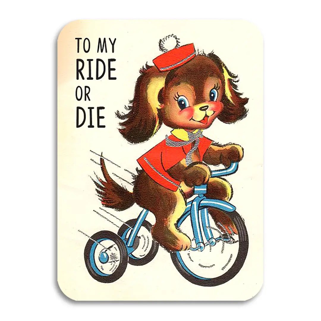 To My Ride or Die - Vintage Best Friend Card - Nurturewise